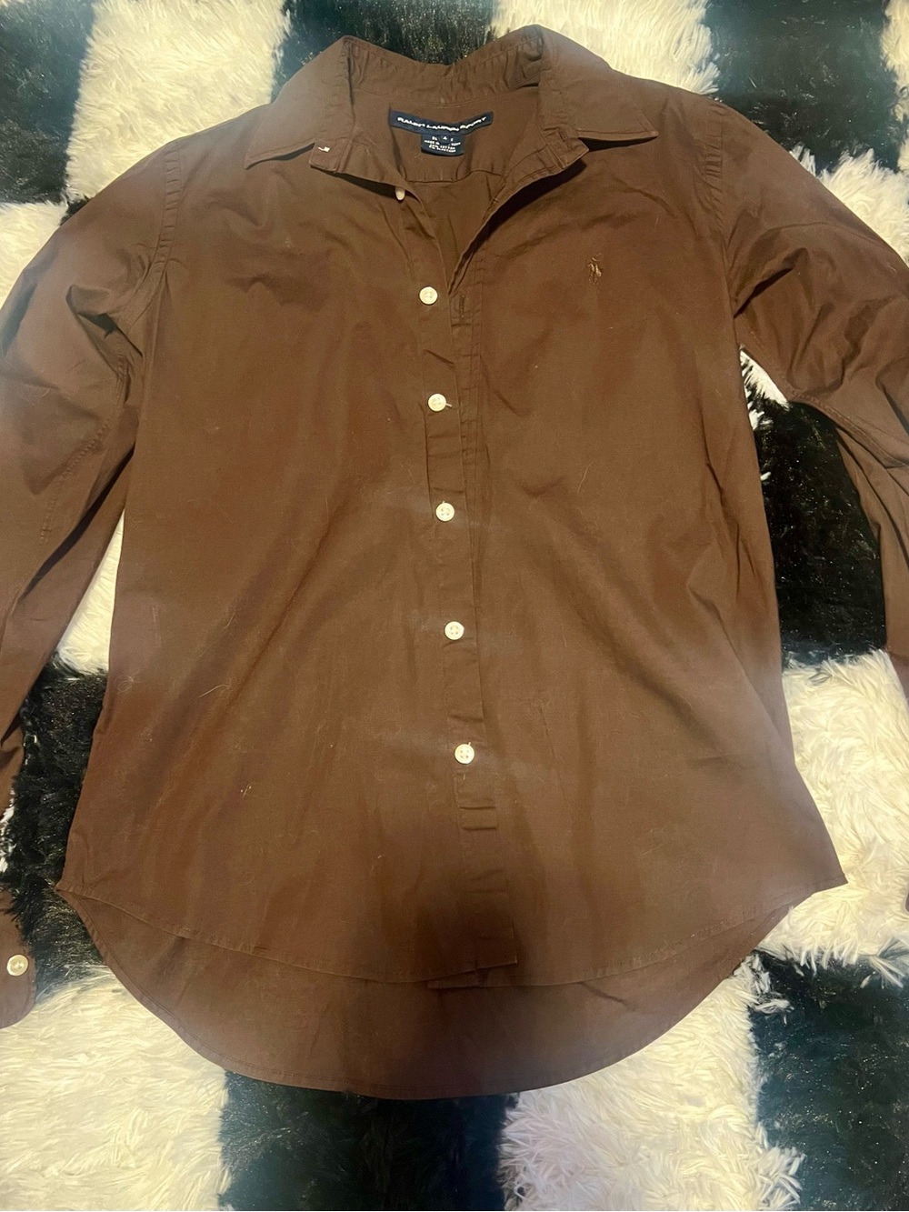 Ralph Lauren Brown Button-Down Shirt